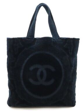 Chanel Cocomark Beach Tote Bag Large Shoulder Pile